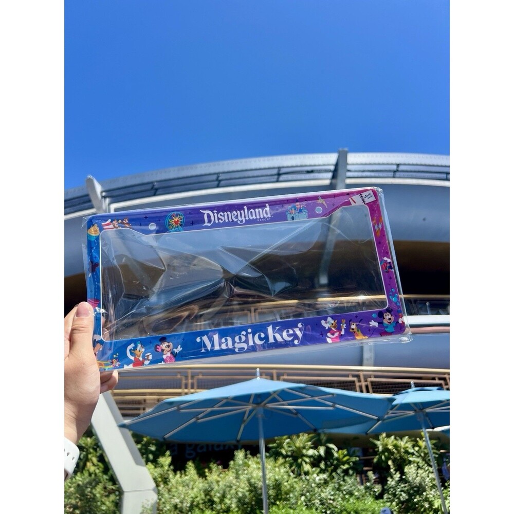 2026 Disneyland Magic Key License Plate Holder Frame